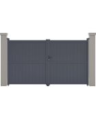 Portail aluminium Maurice gris - 299.5x155.9 cm